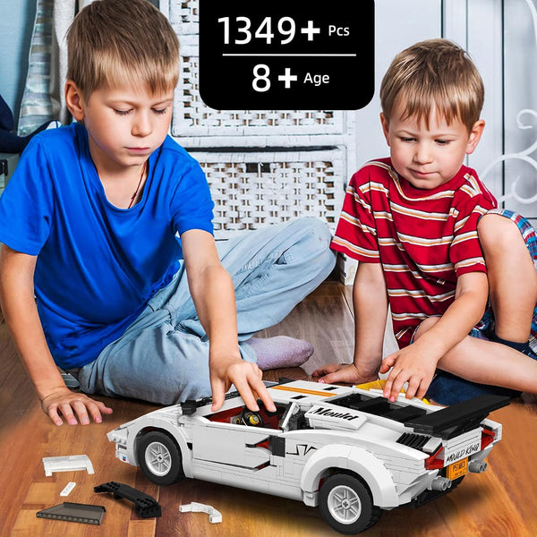 Mould King Super Sports Car Building Blocks Set, 1349 Pieces MOC Building Kit Toys Collectible Set for Adults, Sports Car Model