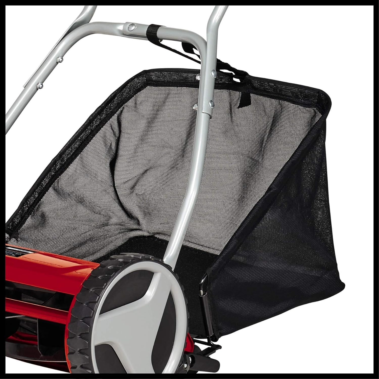 Einhell GC-HM 300 Hand Push Lawnmower -- Manual Lawn-Mower With 30cm Cutting Width, 16L Grass Box, 4 Cutting Height Levels -- Walk-Behind Lawn Mower For Small Gardens, Red & Black