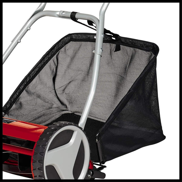 Einhell GC-HM 300 Hand Push Lawnmower -- Manual Lawn-Mower With 30cm Cutting Width, 16L Grass Box, 4 Cutting Height Levels -- Walk-Behind Lawn Mower For Small Gardens, Red & Black