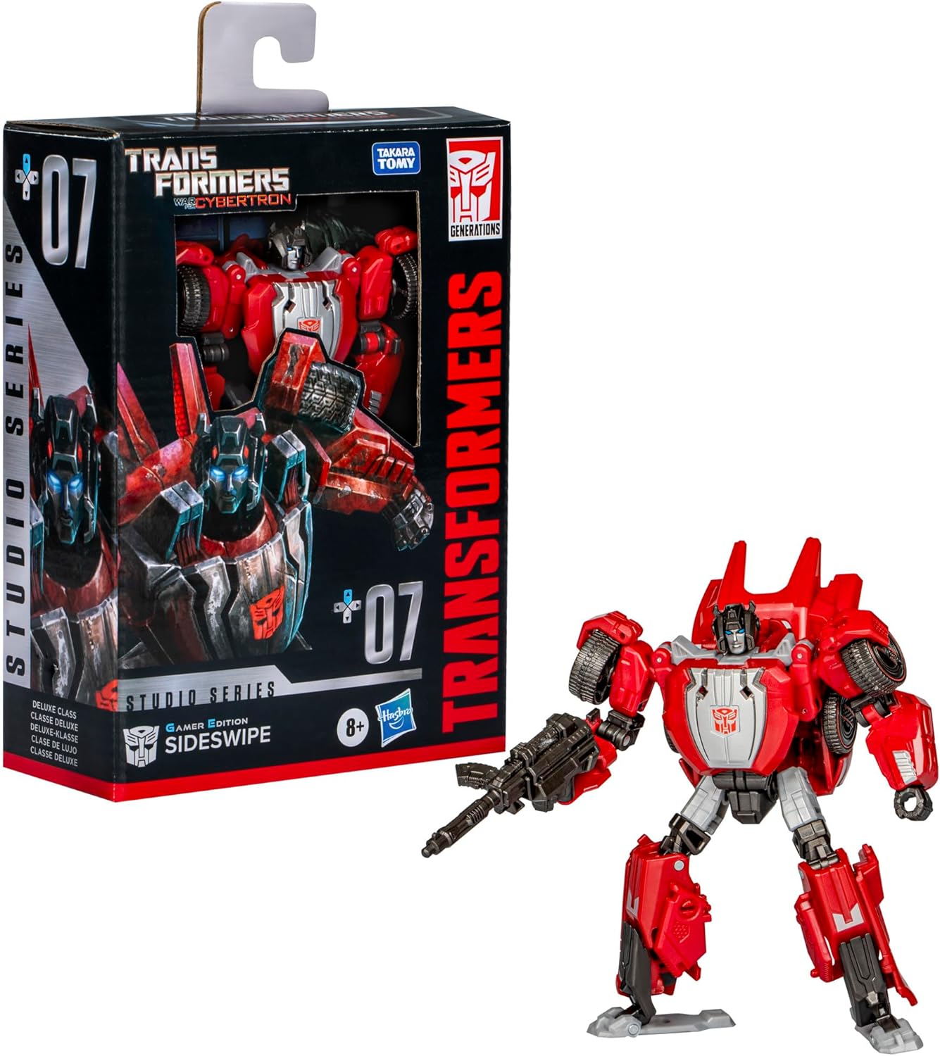 Transformers Studio Series Deluxe War for Cybertron 07 Gamer Edition Sideswipe Action Figure