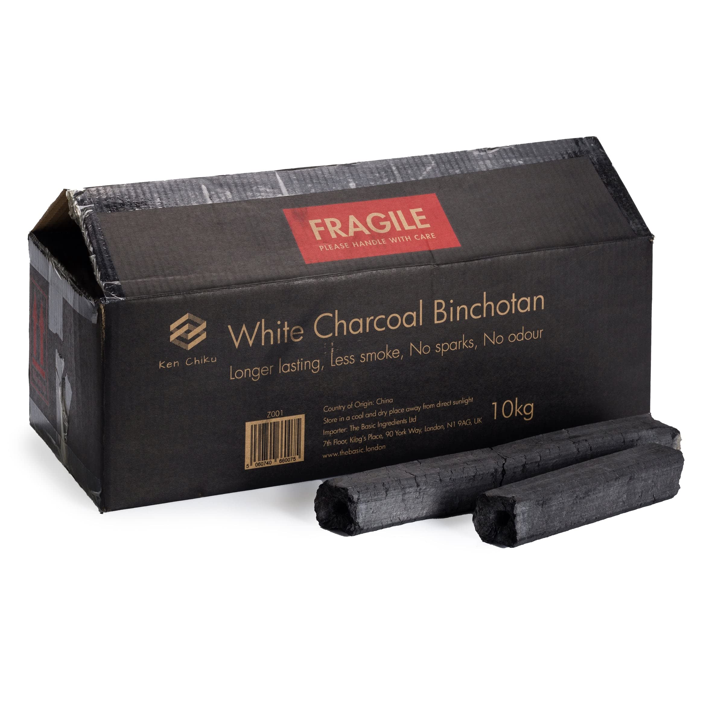 Emma Basic - White Charcoal Binchotan 10Kg | Konro Grill Charcoal | Smoke- Free | Odour-Free | Longer Burning