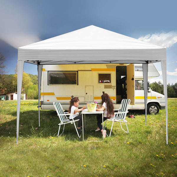 Bonnlo Pop Up Gazebo with Sides 3m x 3m, Easy Setup Instant Outdoor Canopy, Folding Garden Gazebo, Party Tent Grey