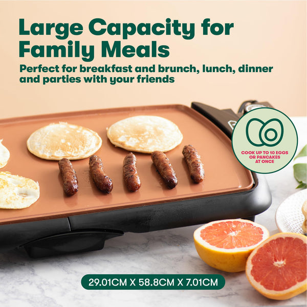 BELLA 17876 Griddle, Aluminium, Black