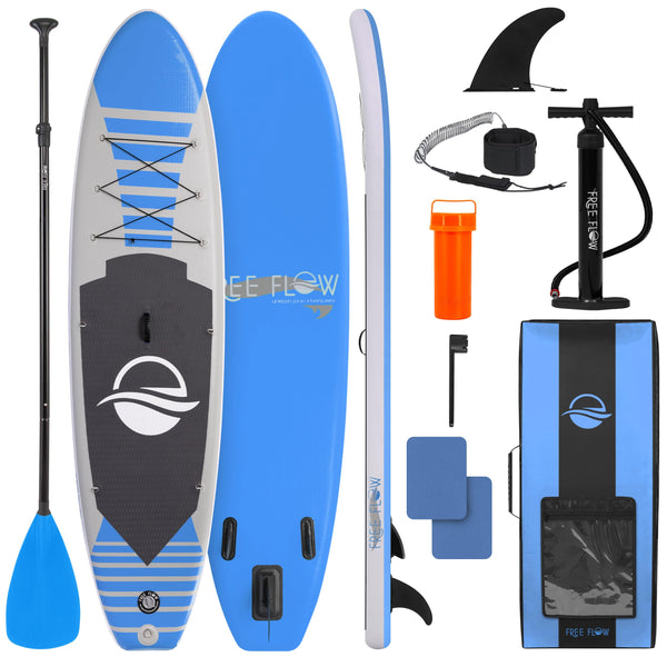 SereneLife Inflatable Stand Up Paddle Board, SUP Board- Paddleboards for Adults & Youth, Surfing Board Kit, 0.63cm Thick Standup Paddleboarding, Non-Slip Deck, Wide Stance, Surf Control w/Backpack