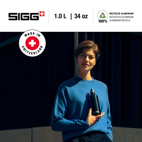 Sigg - Aluminum Water Bottle - Traveller - Climate Neutral Certified - Suitable For Carbonated Beverages - Leakproof & Lightweight - BPA Free - 0.6L / 1L/ 1.5L
