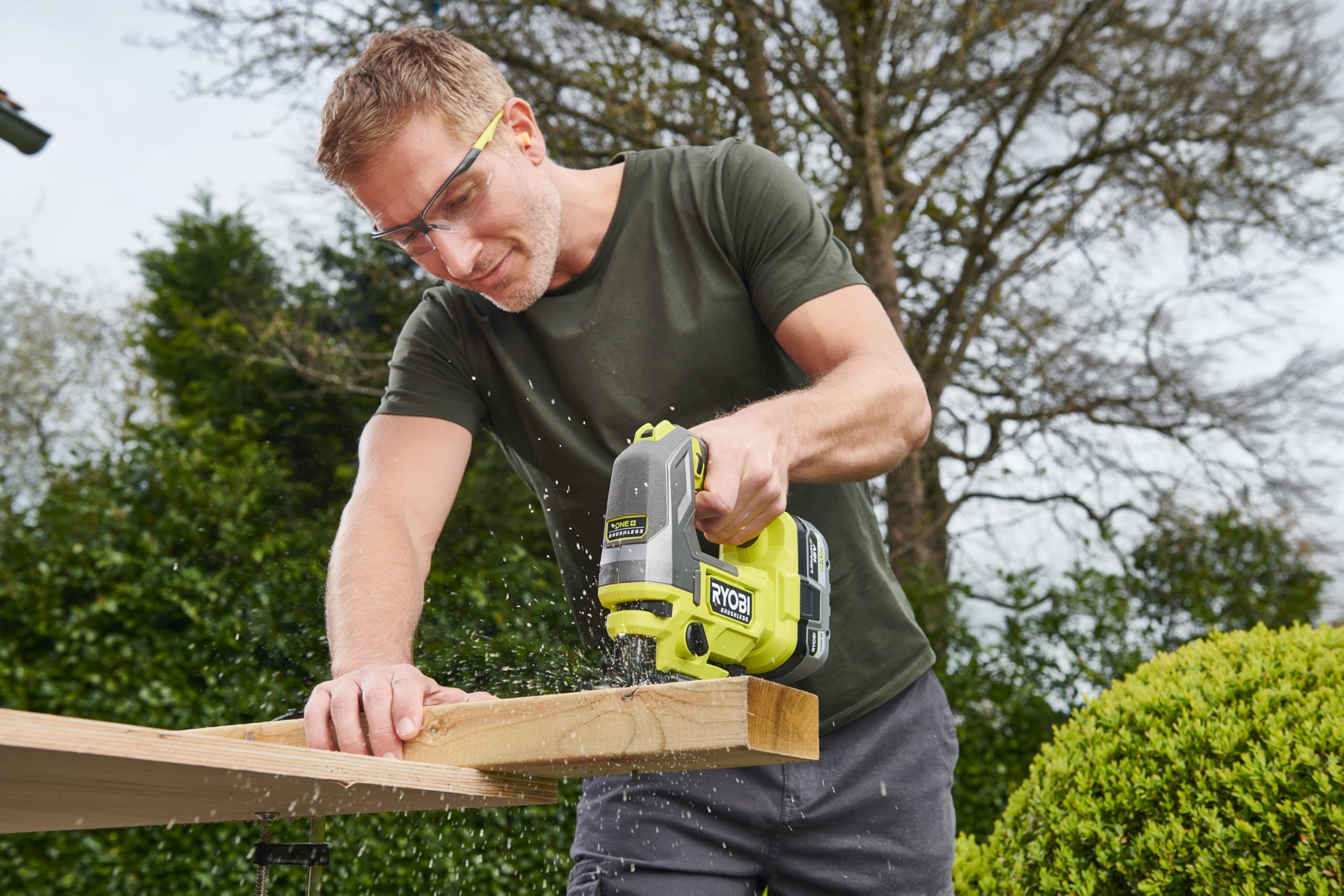 Ryobi R18JS-0 ONE+ Jigsaw with LED, 18 V (Body Only) - Green/Grey