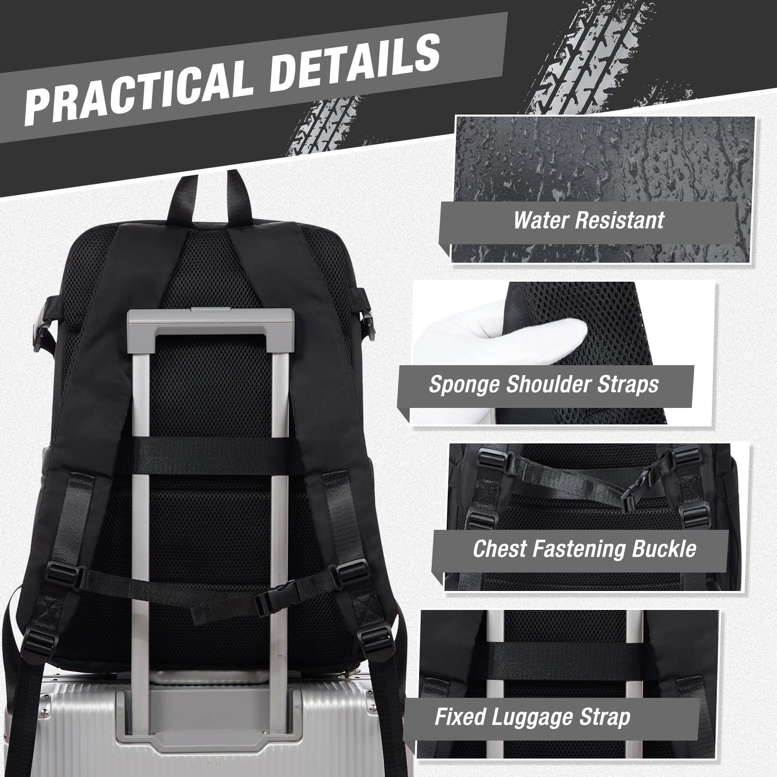 HYC00 Motorcycle Backpacks for Men Women Waterproof Motorbike Helmet Bag,Motorcycle Accessories,Motorcycle Helmet Backpack,Laptop Rucksack Travel Backpacks School Bags Hiking Treeking Rucksack Daypack