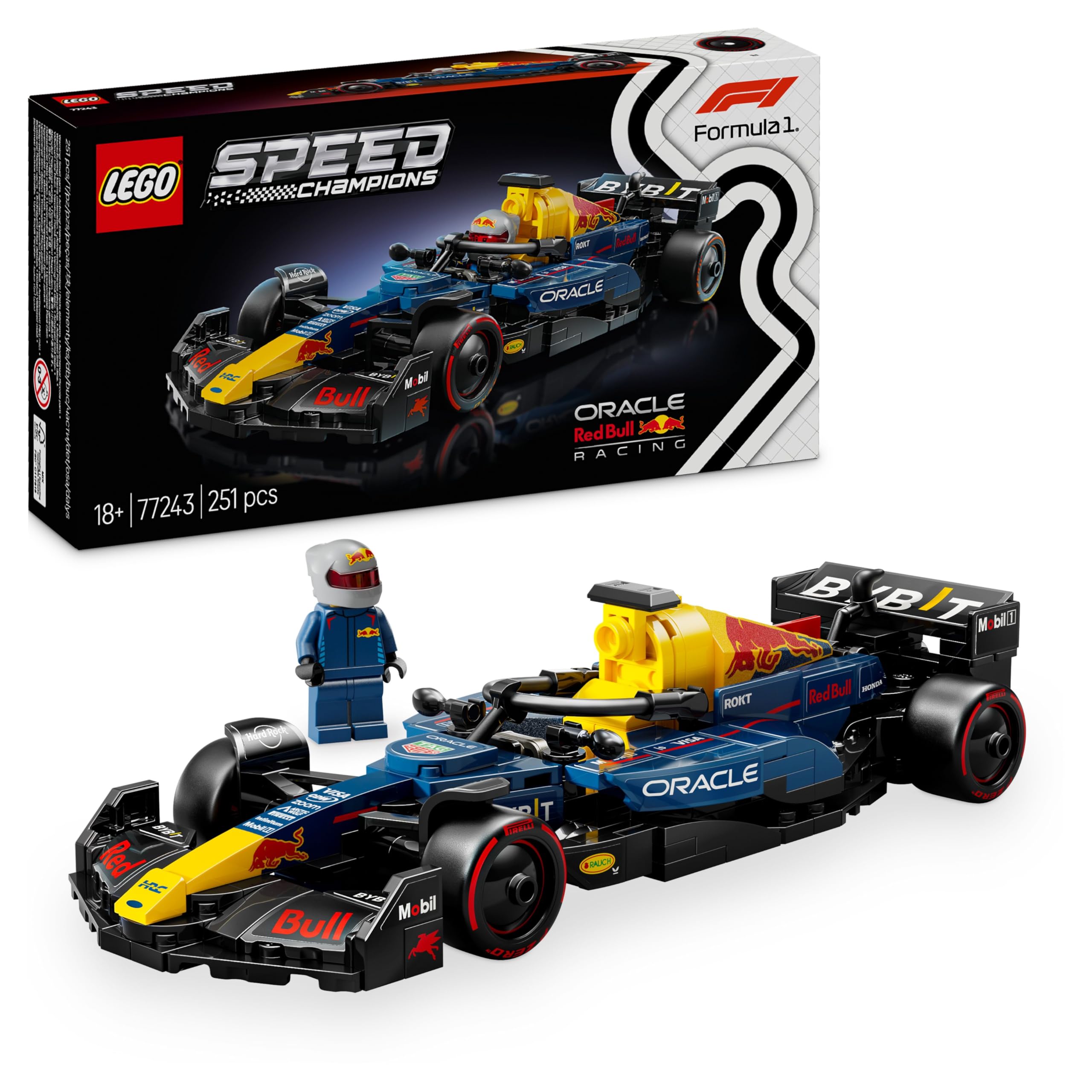 LEGO Speed Champions McLaren F1 Team MCL38 Race Car Toy with a Collectible Formula 1 Driver Minifigure - Model Kits for 10+ Year Old Boys & Girls or Adult Motorsport Fans 77251