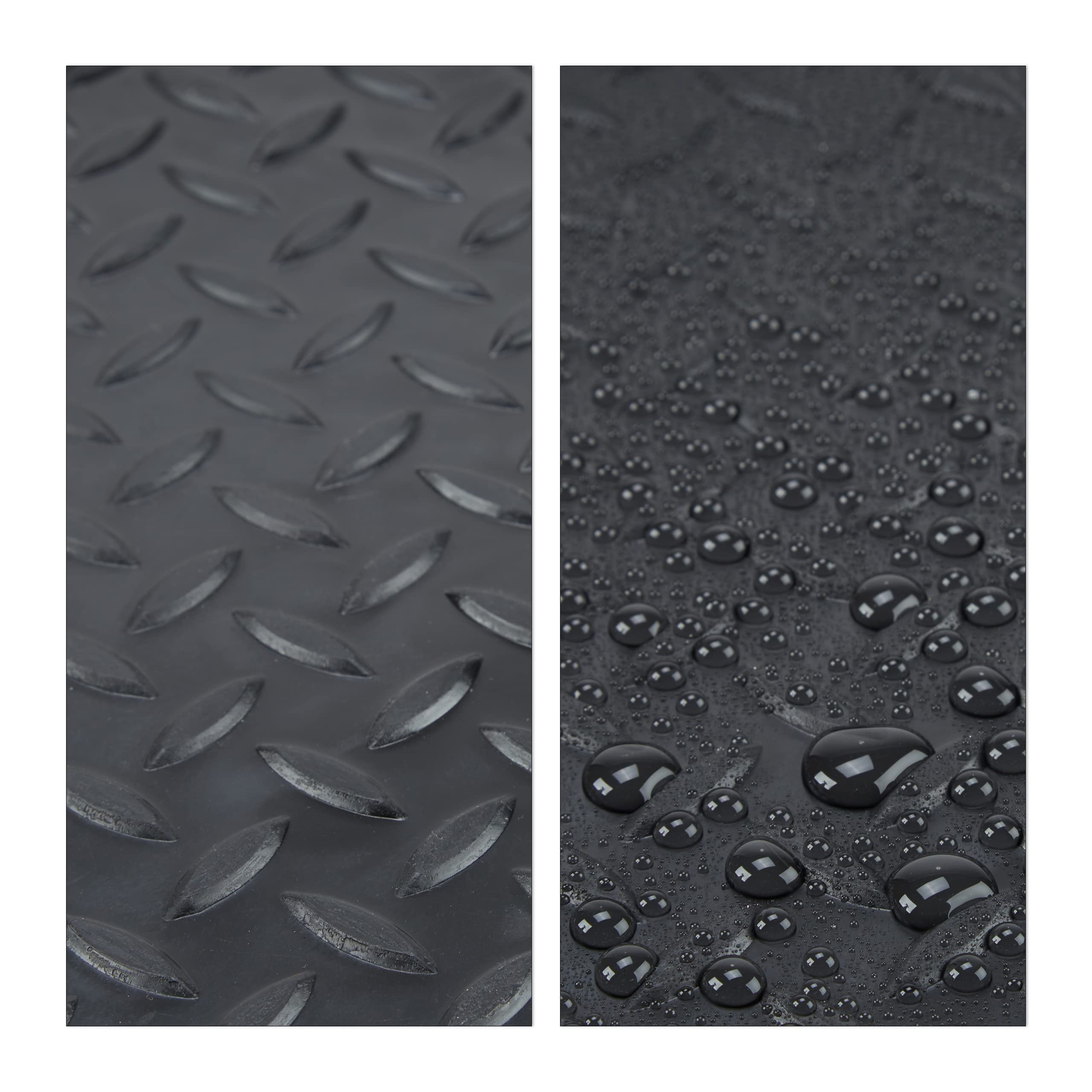 Relaxdays Large Shoe Drip Tray, Plastic Shoe Organizer Drip Pan for 6 Shoes, Doormat HWD: 3 x 75 x 38 cm, Black