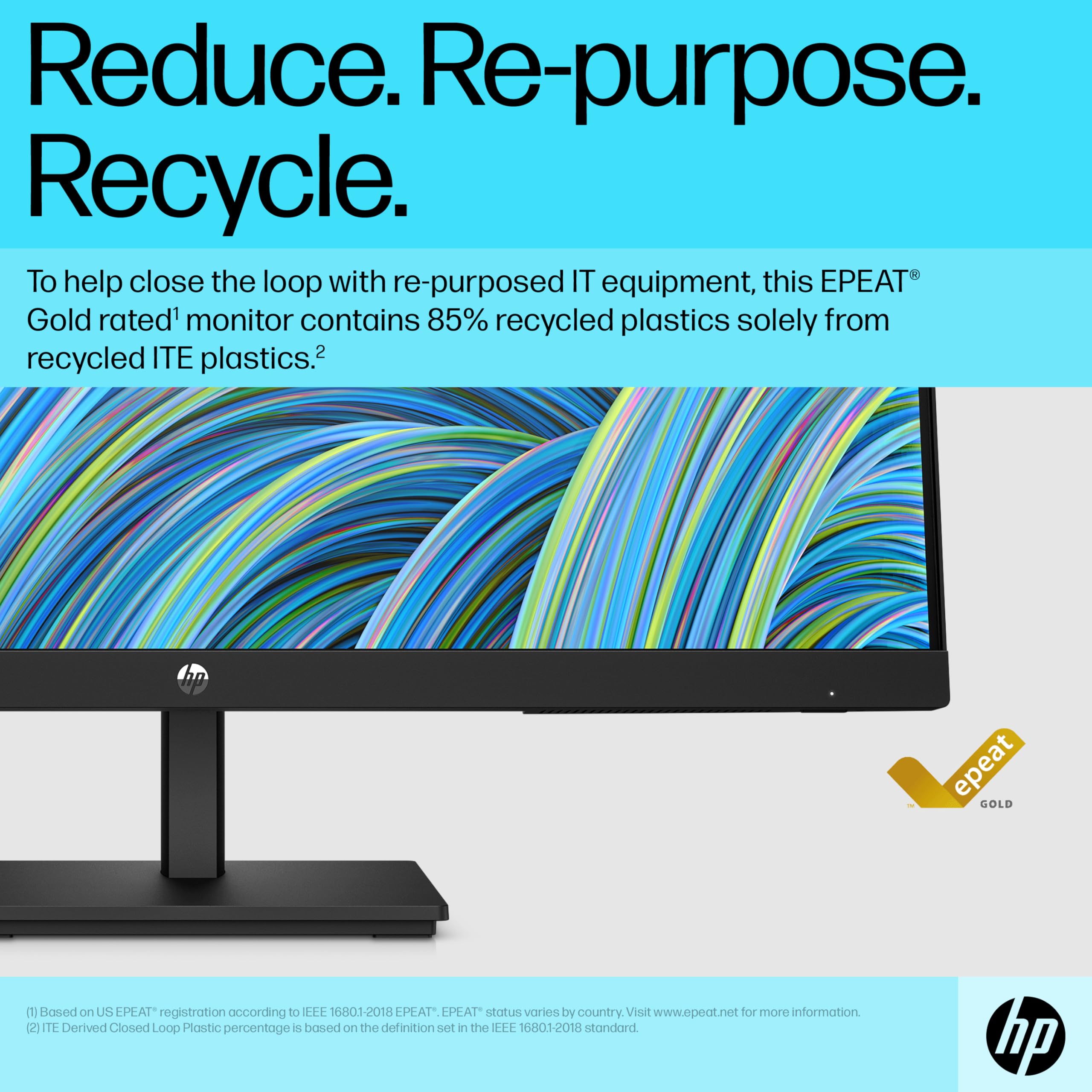 HP 24 Inch FHD Monitor | Full HD VA LCD Display | 75hz Refresh Rate | 250 Nits Brightness | 3000:1 Contrast Ratio | AMD FreeSync Technology | Adjustable Tilt | 1x HDMI 1.4, 1x VGA | Black | V24v G5