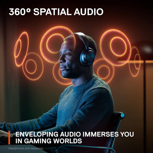 SteelSeries 60263 GameDAC Gen 2 (Xbox) Hi-Res Audio Amplifier - ESS Sabre Quad-DAC - AI Noise Cancellation - 360° Spatial Audio - Hi-Res Certified - PC,Xbox, PS5, PS4, Black