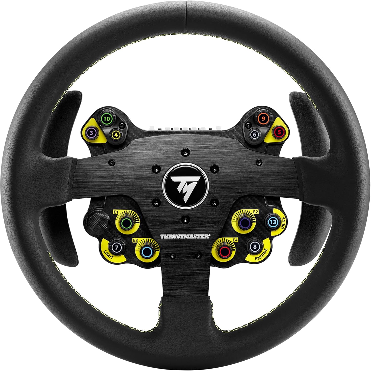 Thrustmaster EVO Racing 32R Leather, Round Leather-Wrapped Wheel Rim and Detachable Hub, For PC and Consoles