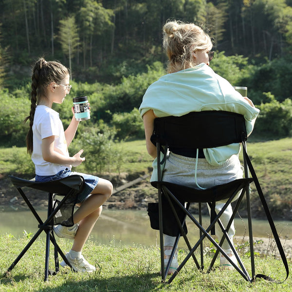 EVER ADVANCED Folding Stool Tripod Tall 53 cm Lightweight Camping Stool Compact Portable Fishing Tripod Camping Chair Collapsible for Outdoor Travel Walking Garden Backpack Hold Up 102 KG