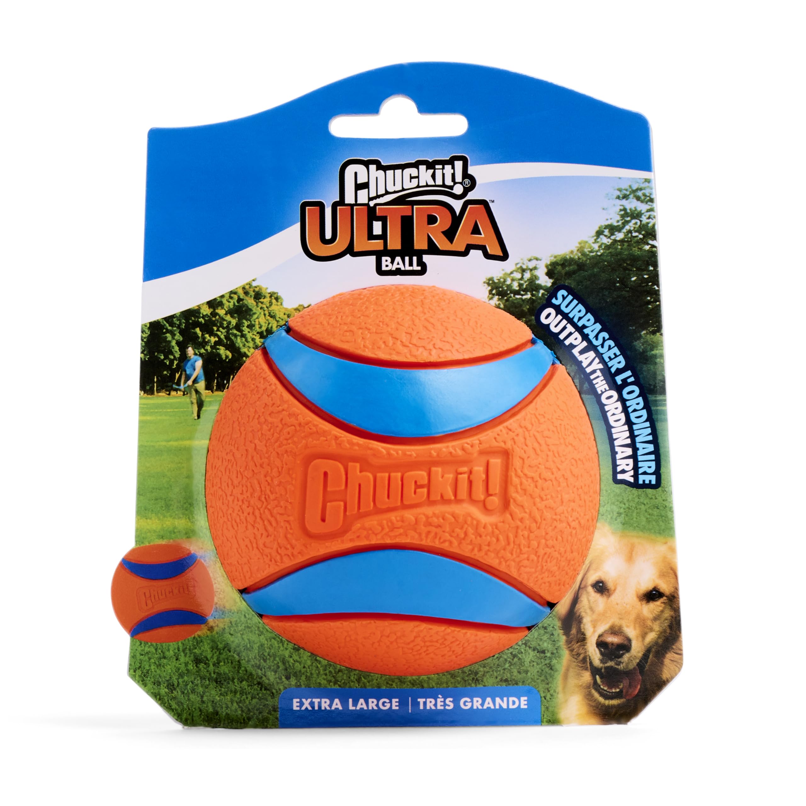 ChuckIt! Ultra Ball Dog Toy, Durable High Bounce Floating Rubber Dog Ball, Launcher Compatible Toy For Dogs, 2 Pack, Medium