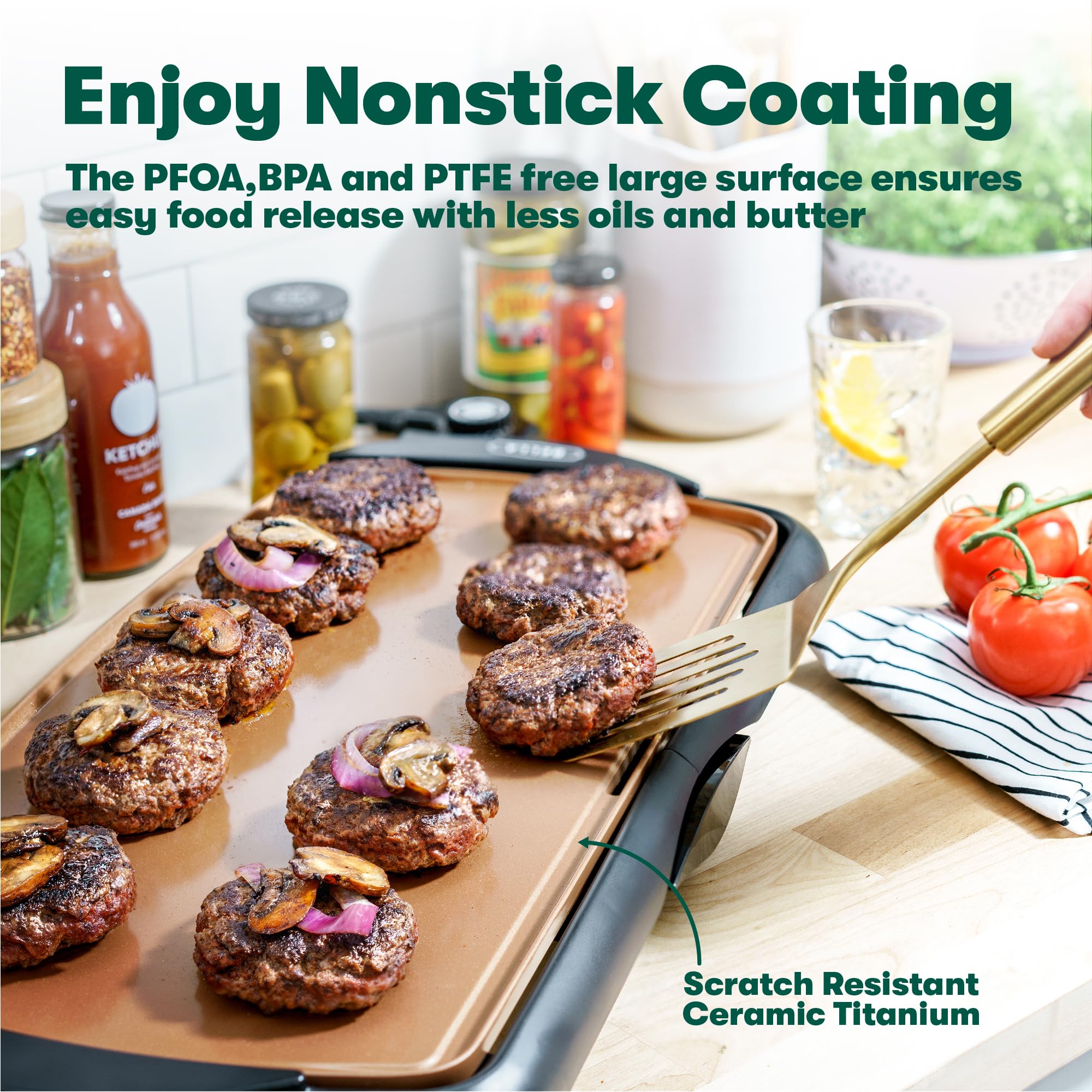 BELLA 17876 Griddle, Aluminium, Black