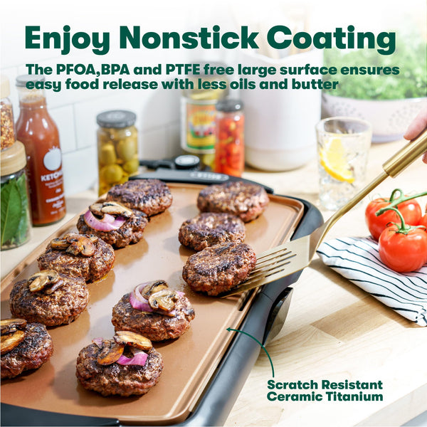 BELLA 17876 Griddle, Aluminium, Black