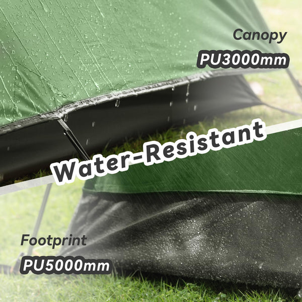Forceatt Tent, 2-4 Man Tent for Camping, Easy Setup Lightweight Two Doors PU3000mm Waterproof Dome Tent, Windproof Instant Outdoor Tent Suitable for Traveling, Beach, Camping, Hiking, Mountaineering