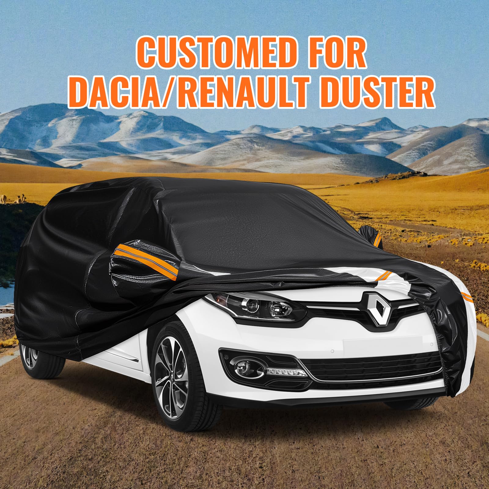 Car Cover Custom Fit for Mini Convertible F57(2016-2023), Car Covers for Outside Storage Waterproof Breathable, Full Cover Outdoor All Weather Protection Rain Sun Dust with Zip and Cotton(Black)