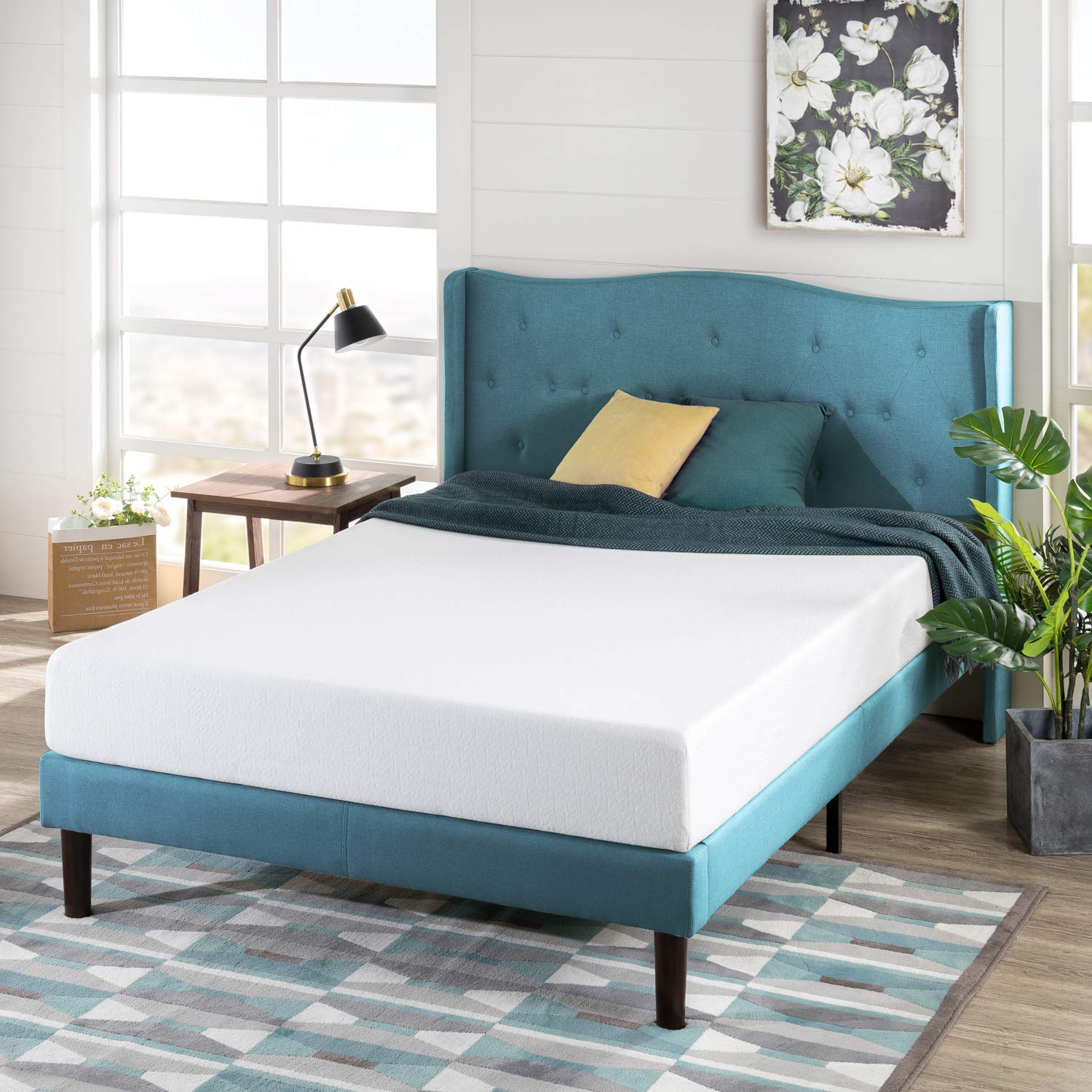 ZINUS Single Mattress - Memory Foam - 90x190cm/3x6ft - Height 13cm/5in - Medium Firmness - Orthopaedic Support with Comfort foam - Green tea Designed in UK standards