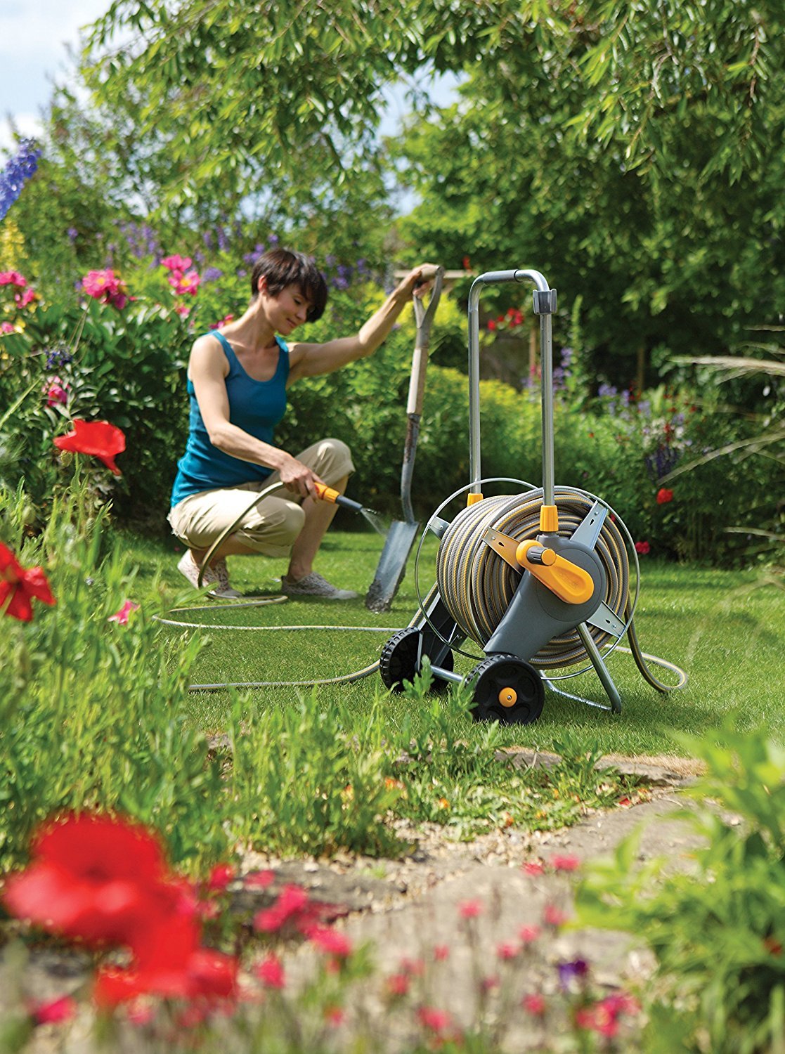 Hozelock 60m Metal Cart (without hose)