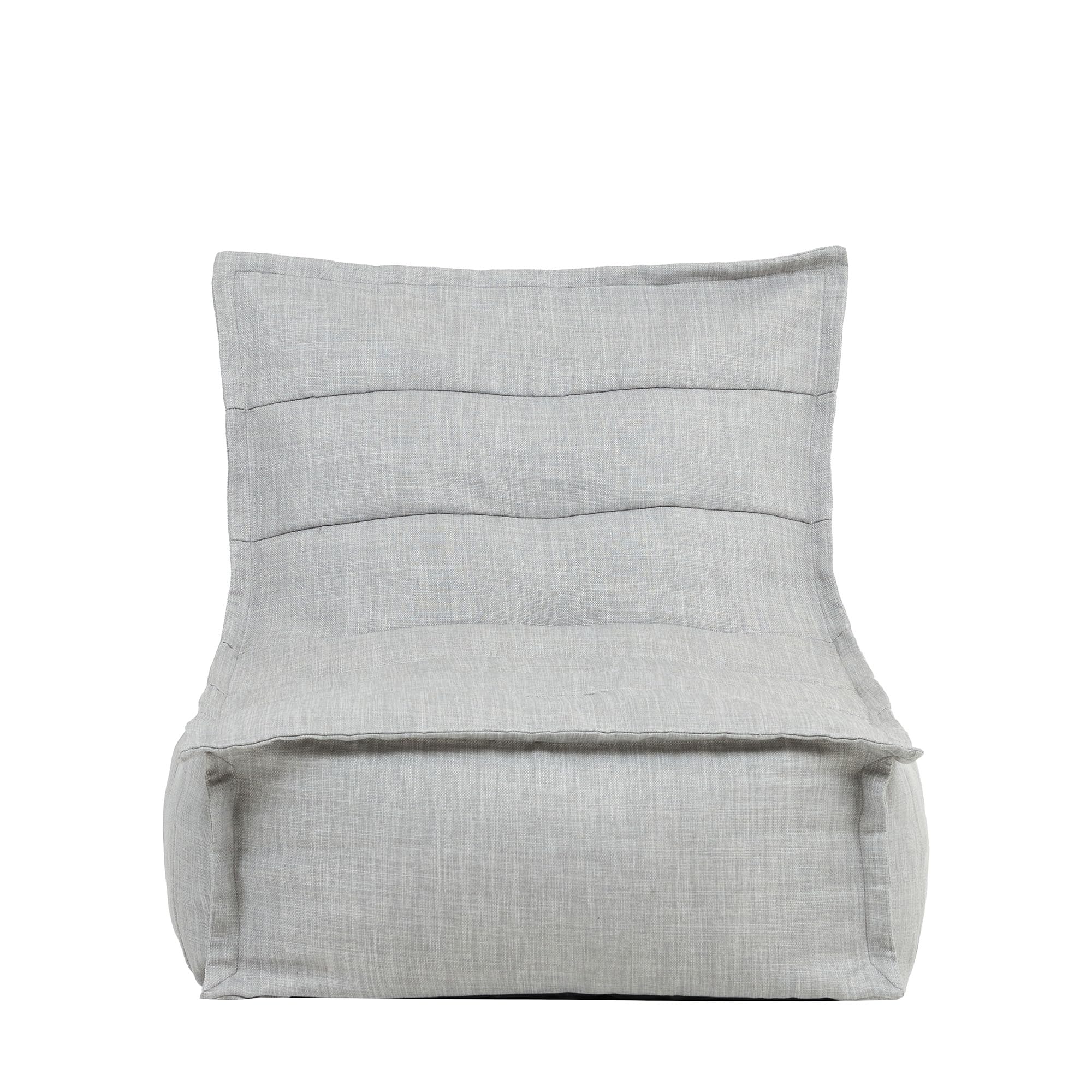 icon Dolce Lounge Bean Bag Chair and Footstool, Grey, Indoor Outdoor Beanbag, Large Adult Bean Bag with Filling Included, Floor Chair, Garden, Living Room Furniture, Bedroom Furniture