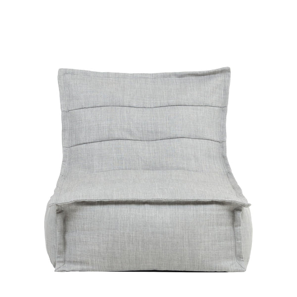 icon Dolce Lounge Bean Bag Chair and Footstool, Grey, Indoor Outdoor Beanbag, Large Adult Bean Bag with Filling Included, Floor Chair, Garden, Living Room Furniture, Bedroom Furniture