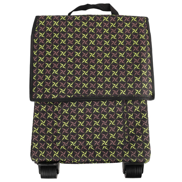 Falytemow Collapsible Utility Cart Foldable Reusable Shopping Trolley Bag with Wheels and Telescoping Handle Waterproof Oxford Fabric Folding Grocery