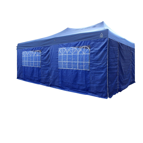 All Seasons Gazebos 3M x 6M Waterproof Gazebo Party Tent with Rustproof Frame and Wheeled Carry Bag (Metallic Grey)