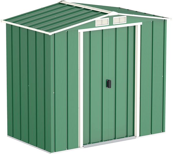 Duramax ECO 8 x 8 (6.35 m2) Metal Garden Storage Shed, Hot-Dipped Galvanized Metal Garden Shed, Tool Storage Shed, Strong Reinforced Roof Structure, Maintenance-Free Metal Shed, Anthracite