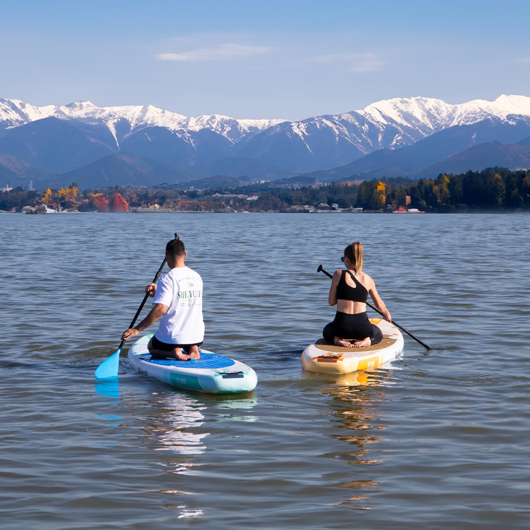 Baudelio Paddle Board, Inflatable Stand UP Paddle Board, 11’x 34”x 6” Paddle Board with Backpack, Hand Pump, Storage Bag, Phone Case, Ultra-Light Paddle Board for Adults