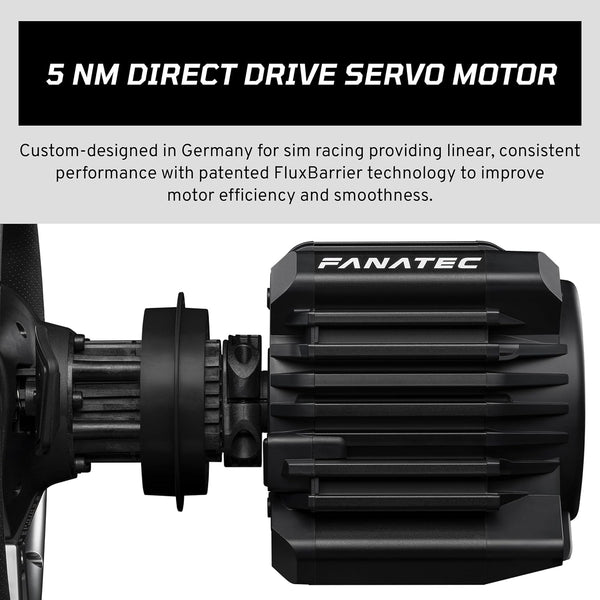 Fanatec Officially Licensed Gran Turismo DD Pro PlayStation® Sim Racing Steering Wheel, Base and Pedals – Polyphony Digital Wheel, 5 Nm FluxBarrier Direct Drive, 2-Pedal Set for PC, PS5, PS4