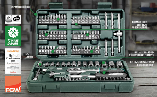 Mannesmann Socket and Bit Set (130 Pieces)