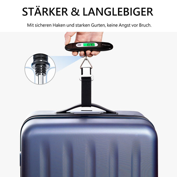 FREETOO Luggage Scale Portable Digital Weight Scale for Travel Suitcase Weigher with Tare Function 110 Lb/ 50Kg Capacity Red