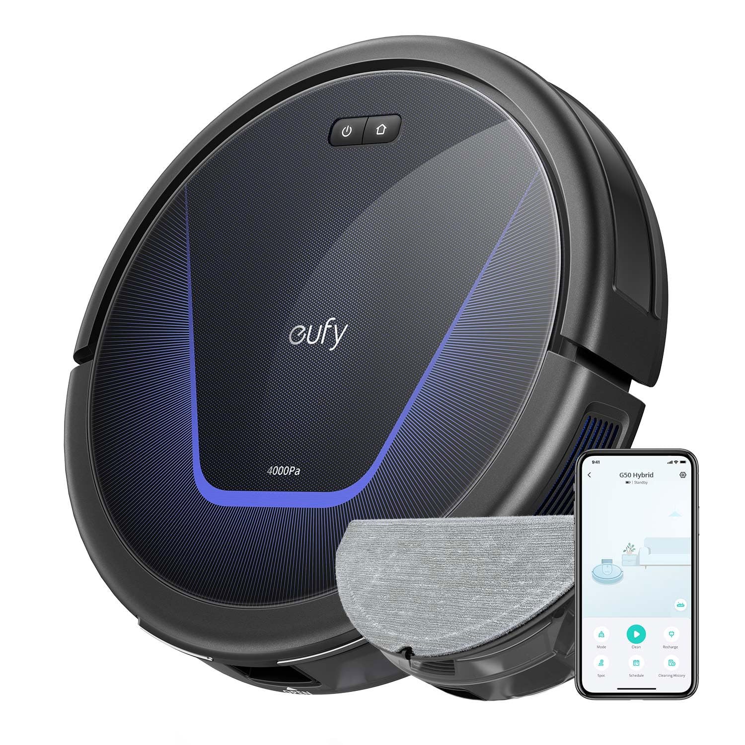 eufy Omni S1 Pro, Robot Vacuum Cleaner with Mop, HydroJet, Eco-Clean Ozone, Lift Mop, Auto Washing & Drying, Auto-Emptying, Detergent Dispenser + Automatic Water Refill and Drainage System