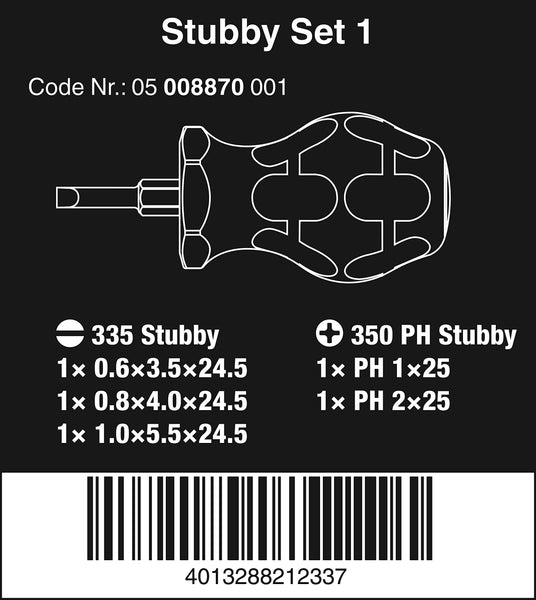 Wera 05008876001 Stubby TX 1 Screwdriver Set