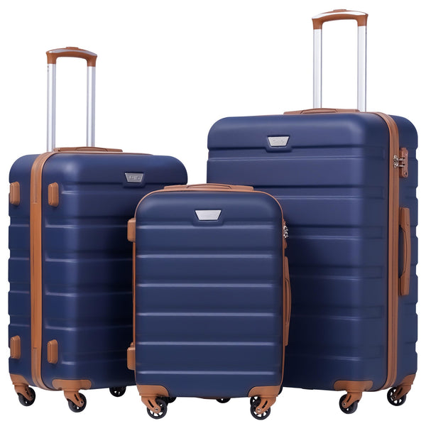 COOLIFE Suitcase Trolley Carry On Hand Cabin Luggage Hard Shell Travel Bag Lightweight with TSA Lock and Durable 4 Spinner Wheels (Lemon Yellow, L(77cm 93L))