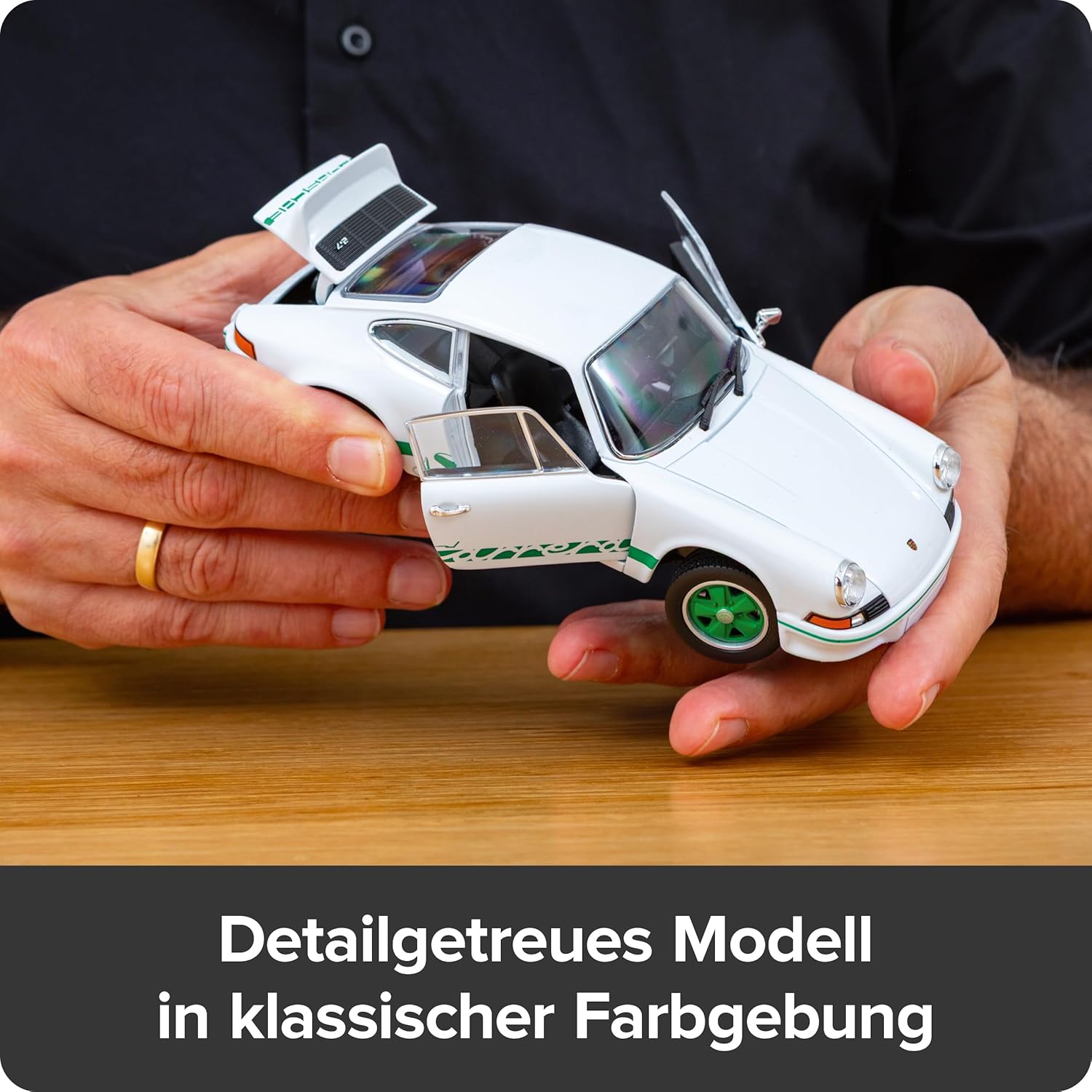 FRANZIS 67267 Porsche 911 Carrera RS 2.7 Build Your Legend Detailed Model Kit Including Sound Module, LED Lighting, Accompaniment Book