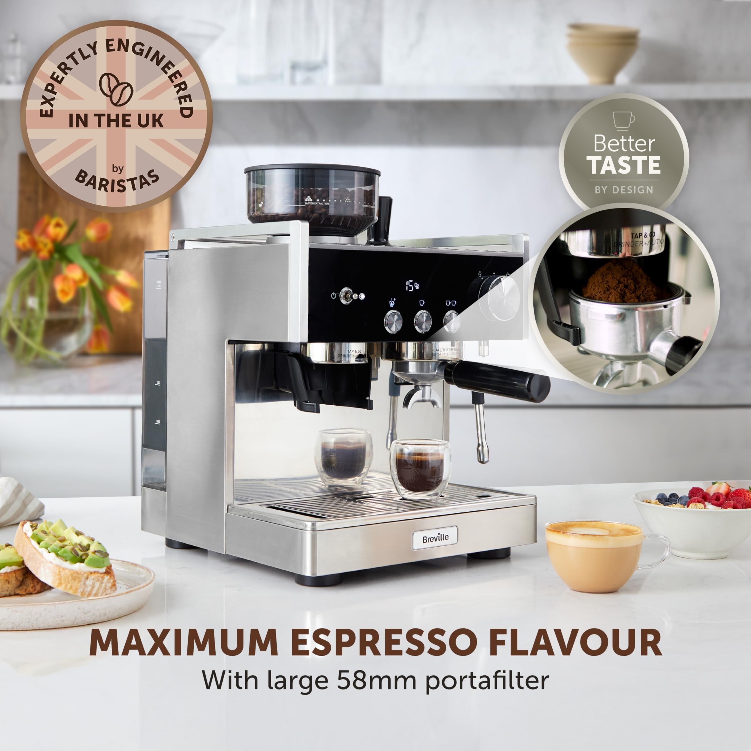 Breville Barista Max Espresso Machine Latte Cappuccino Coffee