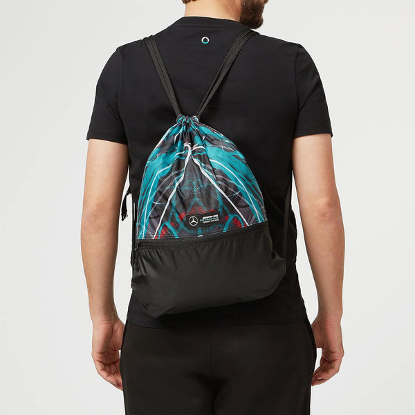 Mercedes AMG Petronas Formula One Team - Official Formula 1 Merchandise - Graffiti Pull Bag - Black - One size