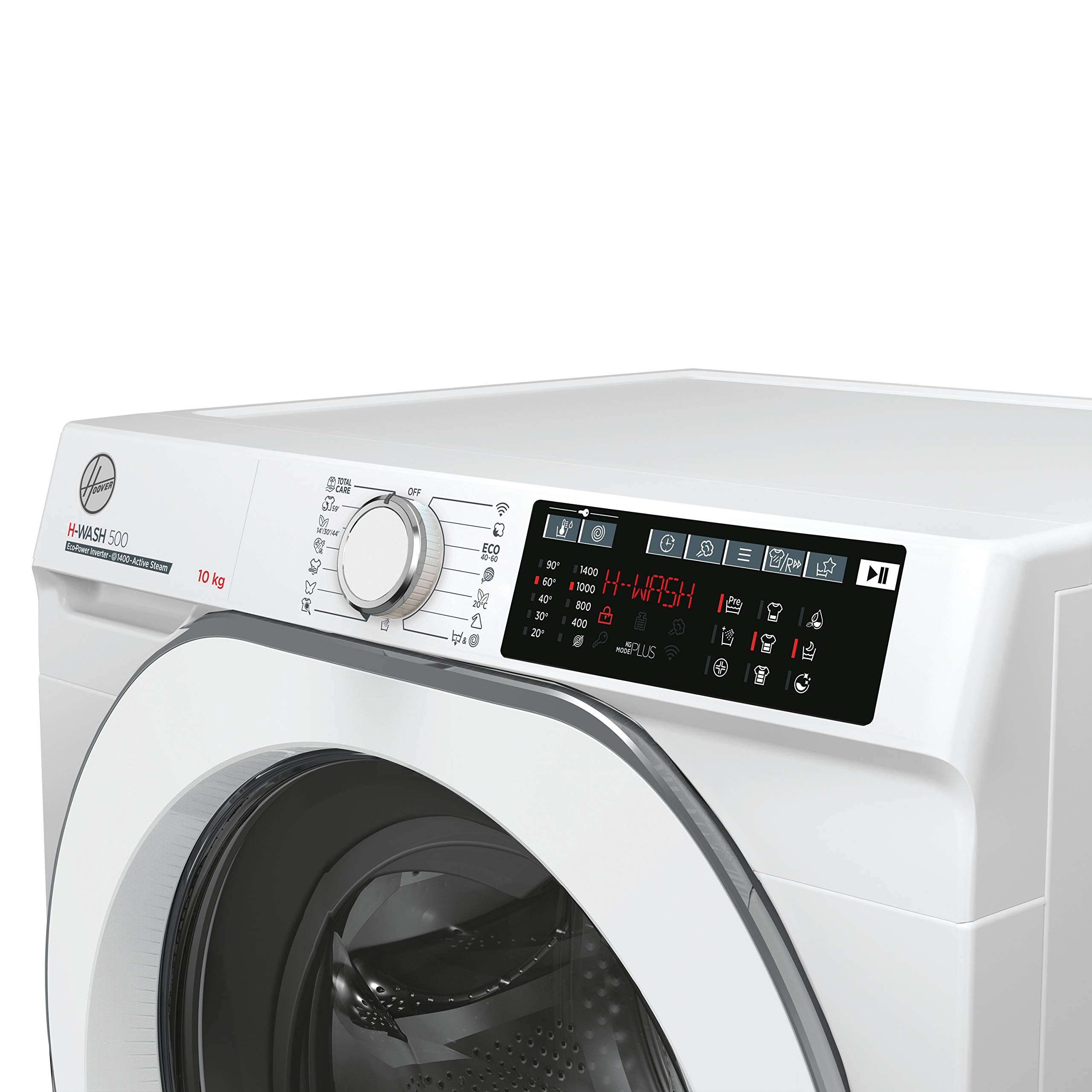 Hoover H-WASH 500 10kg Freestanding Washing Machine, 1400 RPM, A Rated, ECO‑Power Inverter Motor, hOn App, 60 Programmes, Care Dose, Power Care System, White, 60x59x85 cm ‑ HW 410AMC/1-80