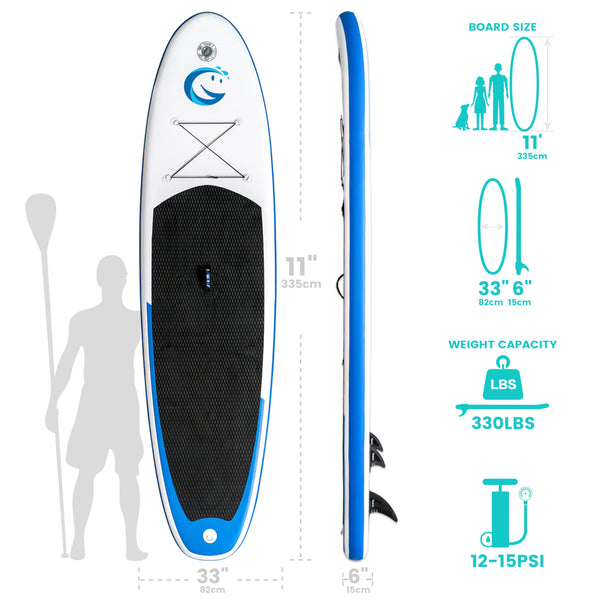 FunWater SUP Inflatable Stand Up Paddle Board 11'6"/11'/10'5" Ultra-Light with Inflatable Board,ISUP Accessories,Three Fins,Adjustable Paddle, Pump,Backpack, Leash,Waterproof Bag