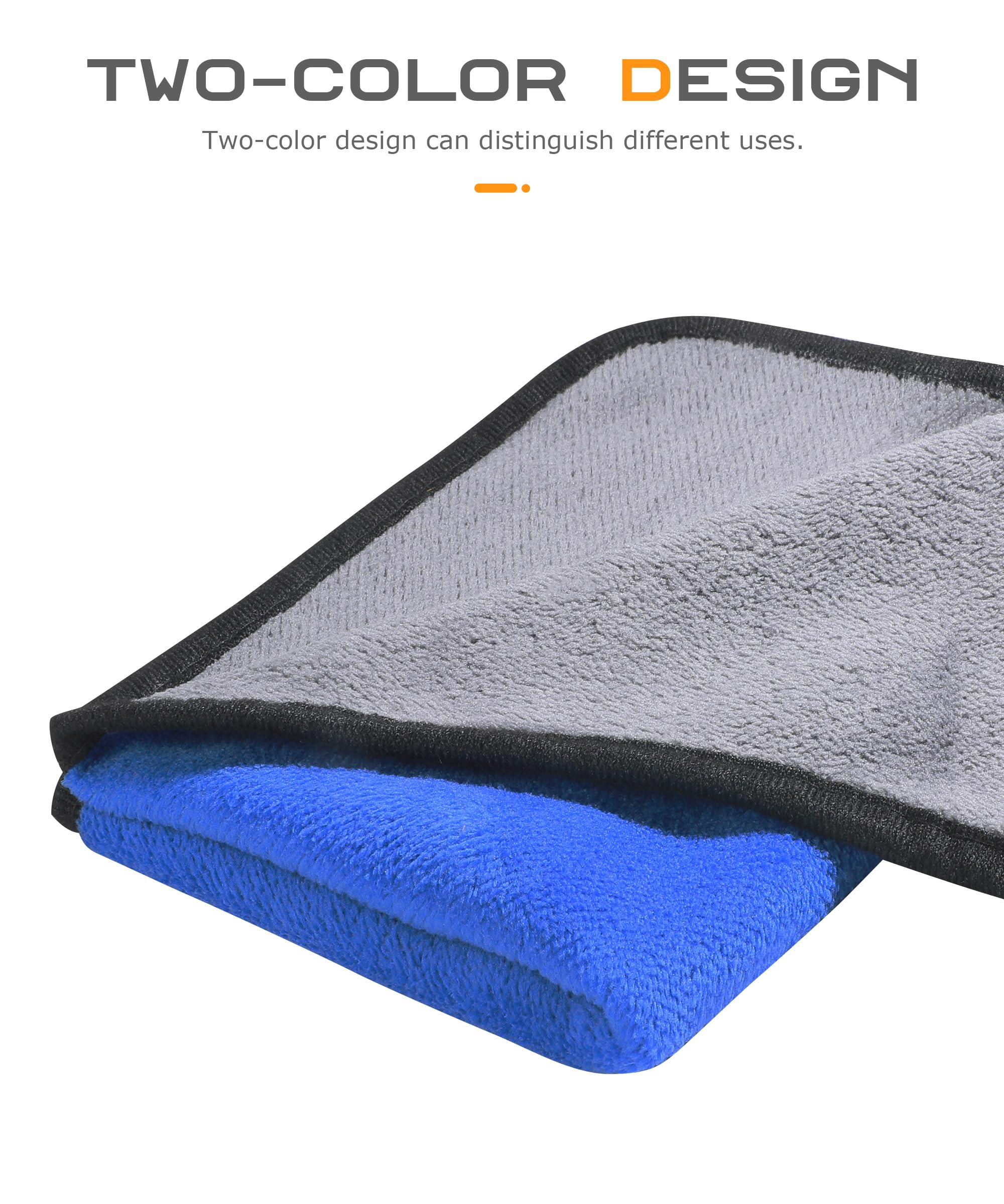 Flaconi 6PCS Microfibre Cloth Car,Cars Cleaning Products,12”x16” Microfibre Cleaning cloth,Automotive Detailing Products,Micro Fiber Cloth,Fit for Car Washing,Drying,Detailing (Yellow)