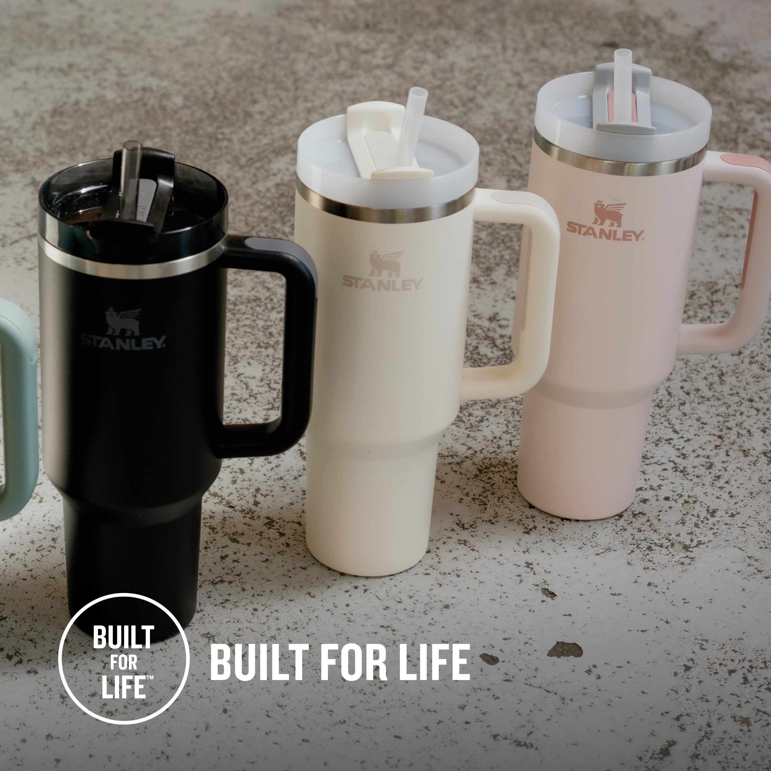 STANLEY Quencher H2.0 Flowstate Tumbler 1.2L - Cold for 11 Hours - Iced for 48 Hours - Metal Water Bottle with Straw, Handle and Lid - Dishwasher Safe - Travel Mug for Cold Drinks