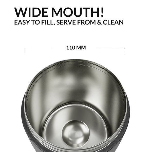 Heemburg Thermal Food Flask Jar Lunch Box Stainless Steel Insulated Double Wall Thermo Container for Meals, Soup or Fruit, for Office and Outdoors