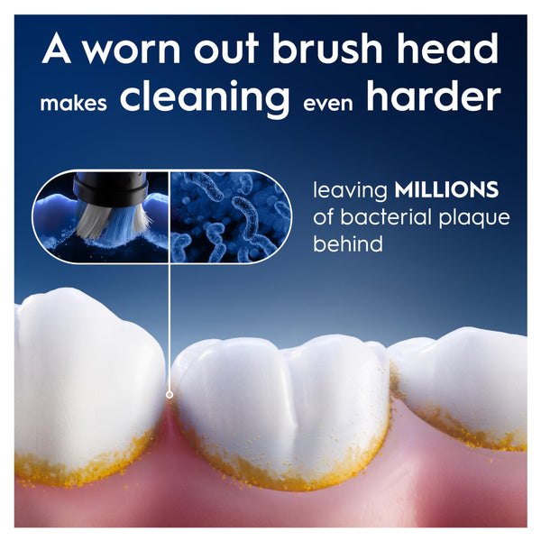 Oral-B iO Ultimate Clean ORIGINAL Electric Toothbrush Head, Oral B Electric Toothbrush Heads, Twisted & Angled Bristles for Deeper Plaque Removal, Pack of 8, Suitable for Mailbox, White