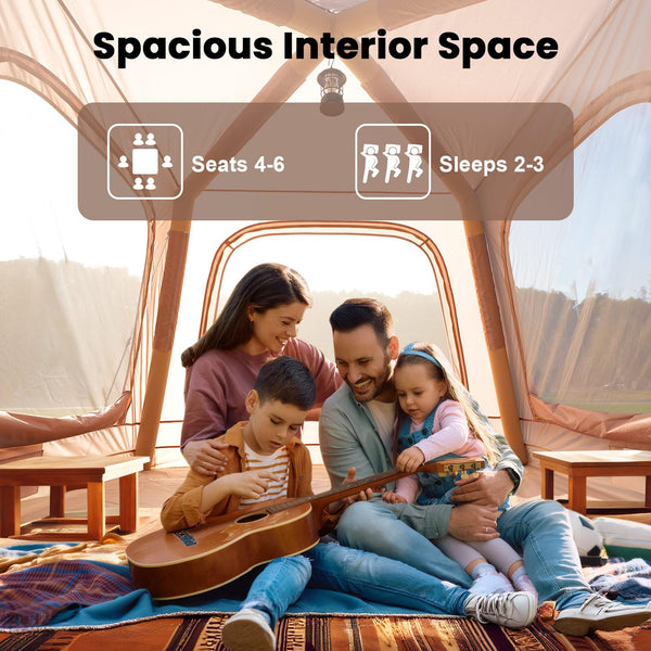 Ytaoeo Inflatable Tent Outdoor camping tent Inflatable camping tent made of waterproof Oxford fabric Air glamping tents for 4 seasons campings