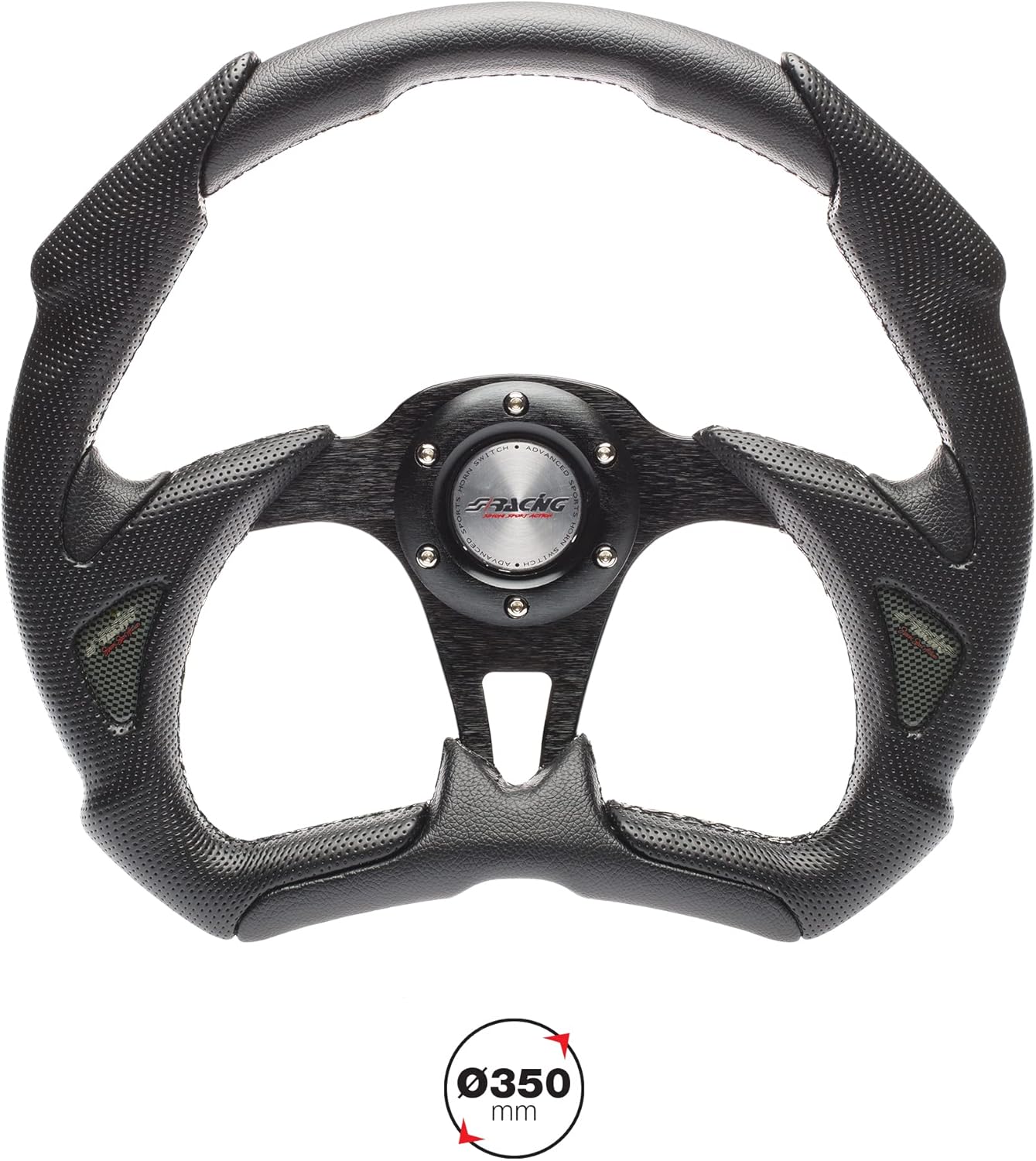 Simoni Racing X5350PUN/P Universal Steering Wheel, Black