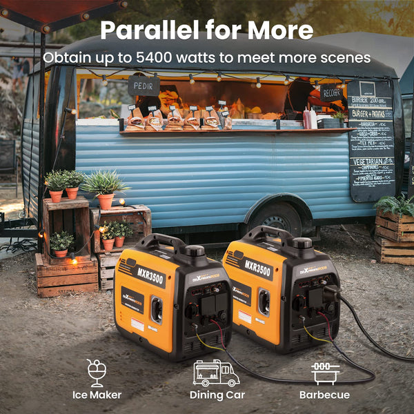 maXpeedingrods 5500W Portable Inverter Generator Petrol Silent Pure Sine Wave Generator for Camping, RV Travel,Home,or Jobsites