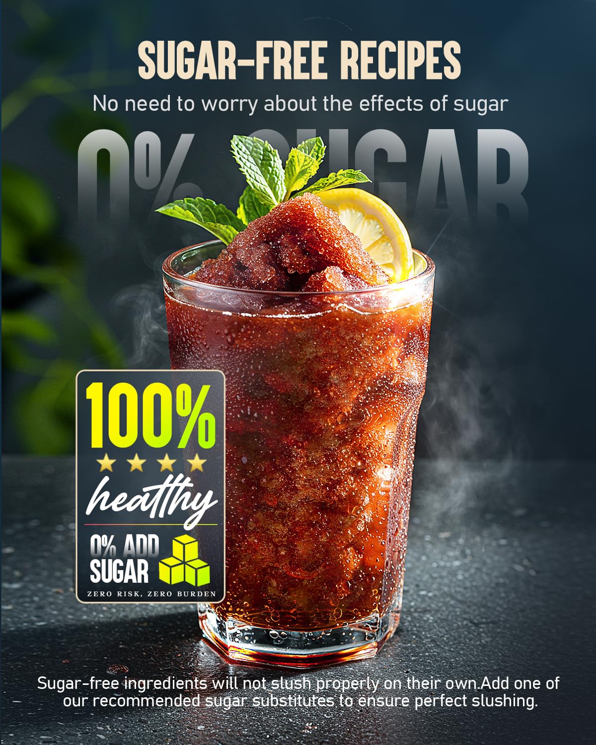 INOVIVA 2.6L Slush Machine – No Ice Needed, Frozen Drink Machine with Self-Cleaning, 5 Preset Modes, Makes Slushies, Milkshakes, Frappés & Frozen Cocktails for Home Use