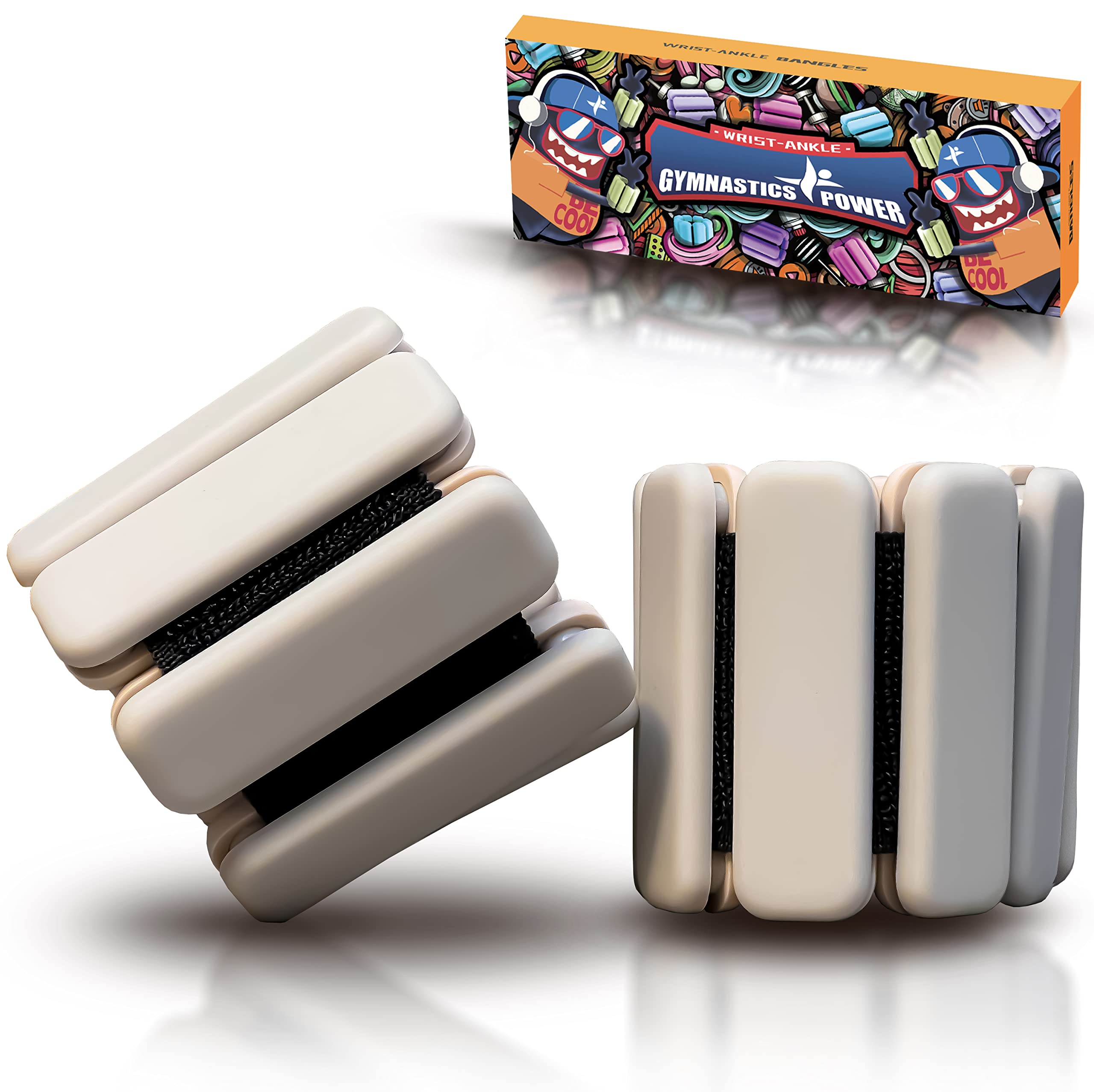 Gymnastics Power Ankle And Wrist Weights For Women And Men | 0.5 kg Each (2 per set) | Unique Removable And Light Reflagged Adjustable Weights,